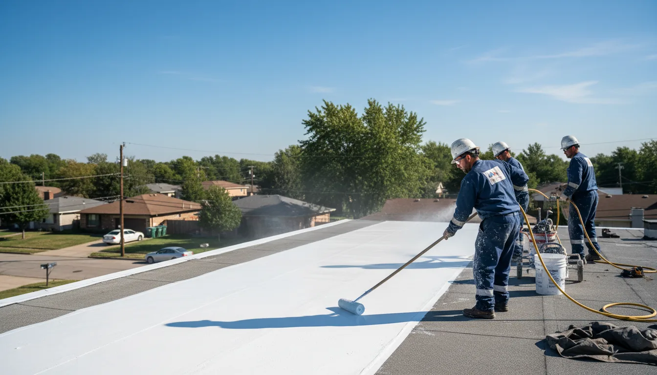 Commercial roof coating in Burbank, IL near me